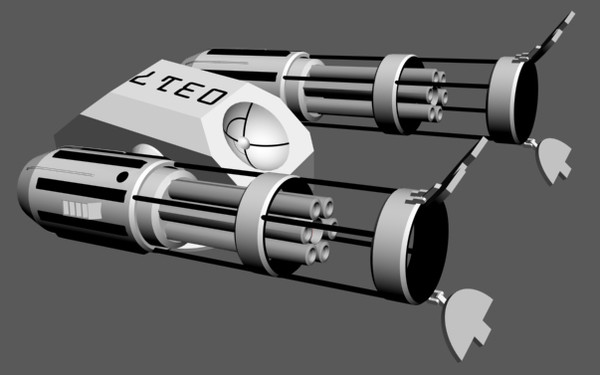 futuristic space cannon 3d model - Space Cannon Orbital Weapons Platform by Imagetek3D