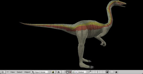 dinosaur ornithomimus 3d model - Ornithomimus.blend by EMB3D