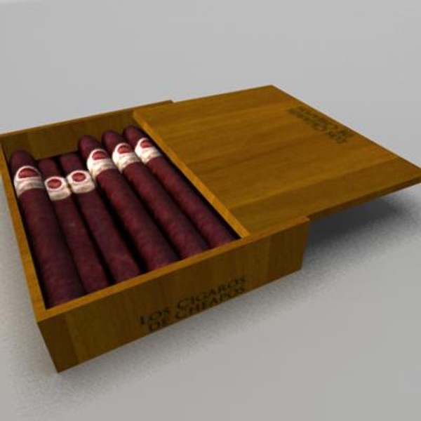 3d box cigars - Box of Cigars by My3DGuy