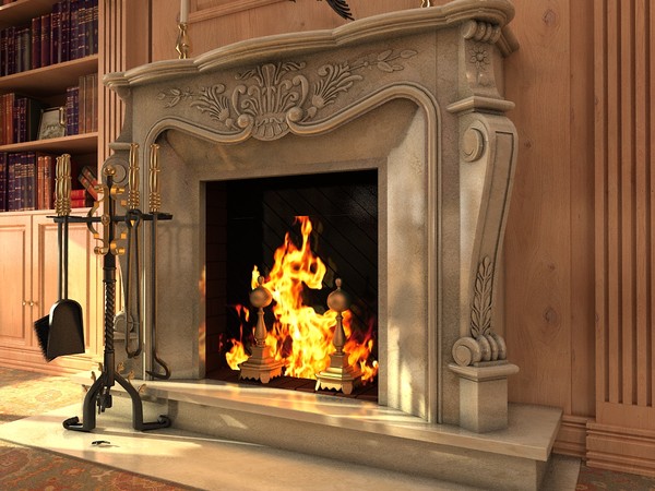 fireplace classic 3d 3ds - FireplaceClassica.zip by kupfer