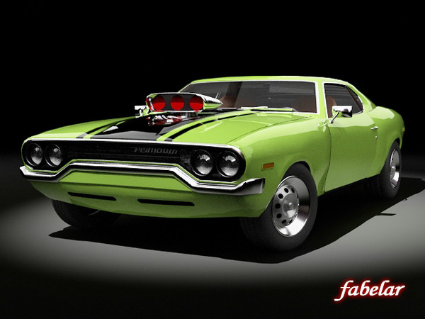 3d plymouth road runner - Plymouth Road Runner by fabelar
