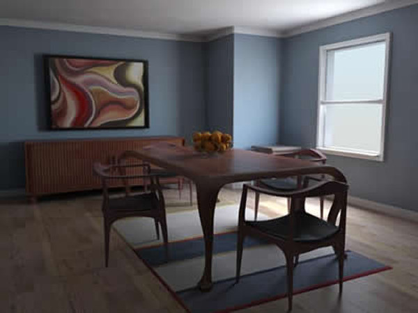 mid-century modern living room furniture 3d ma - Mid-Century Modern Living Room Set by evolution0834