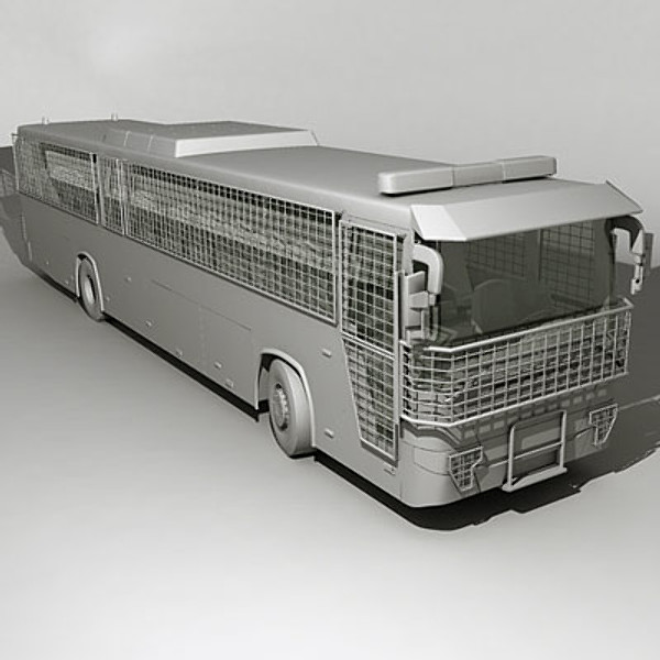 bus armored 3d 3ds - Armored Bus by QLEE