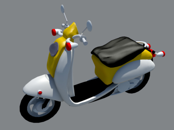 3d model of vespa scooter - vespa.max by Animation Anchor Line