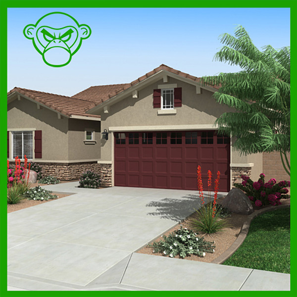 3d house interior exterior model - house interior/exterior by monkeyodoom