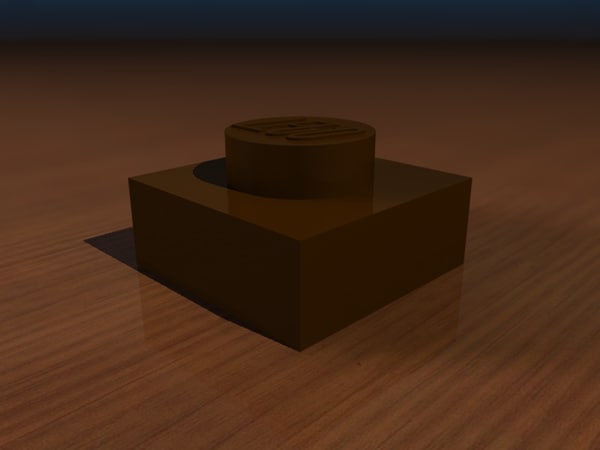 lego brick 3ds - Lego brick 1x1x0,3 black.3ds by David Croucher