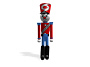 walking nutcracker soldier 3d model