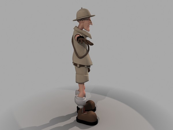 3d model explorer - indiana jones - 2 Explorer - Indiana Jones Type Character Cartoon by Kostas Yiatilis Macfarlane