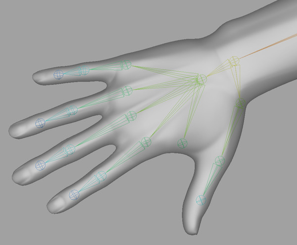 hand quad high-res 3d model - Male Hand (Jointed)... by kenbishop