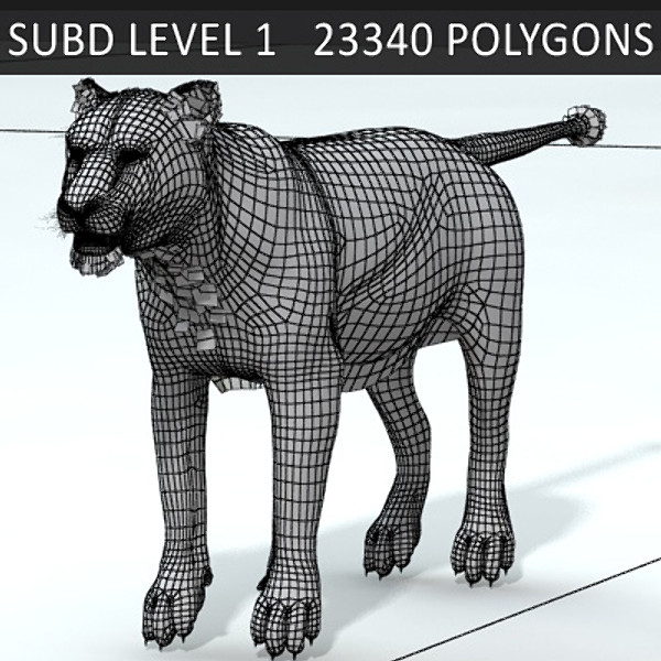 3d model lioness polys - Lioness by NONECG