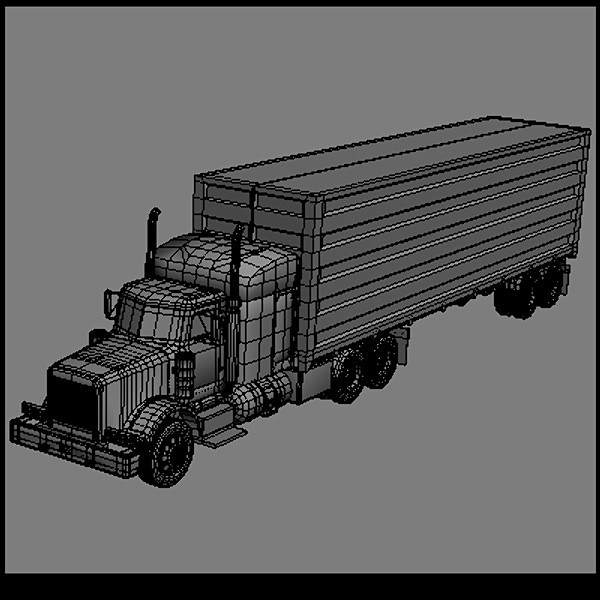 3d american 18 semi truck - Truck 18 wheeler by vankata