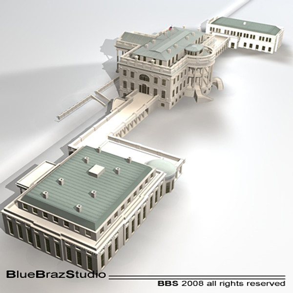 3d model white house complex - White House Complex... by BraZ