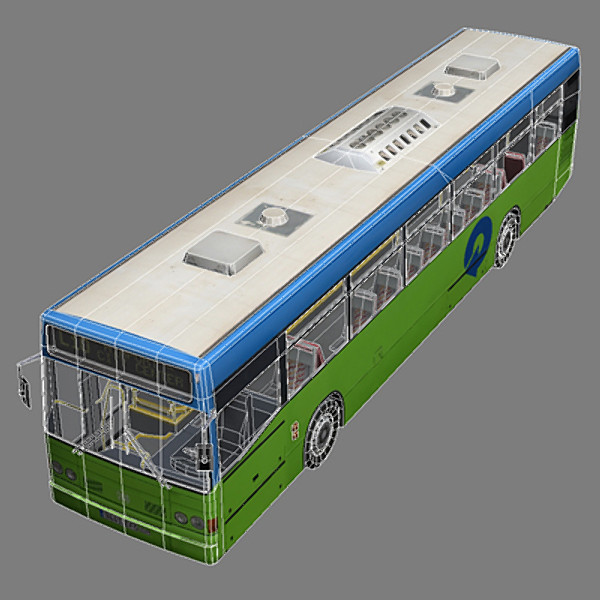 3d model urban bus - Urban Bus 1 by papillon