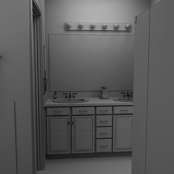 3d house interior exterior model - house interior/exterior by monkeyodoom