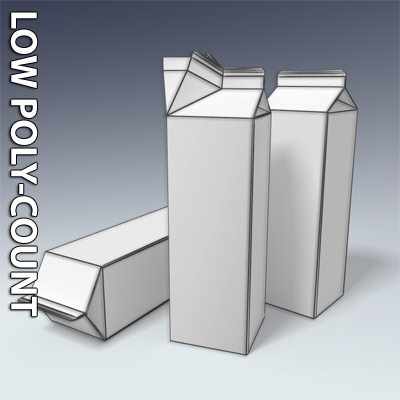 litre milk carton 3d model - Milk Carton - 1 litre by Adam Walker Film