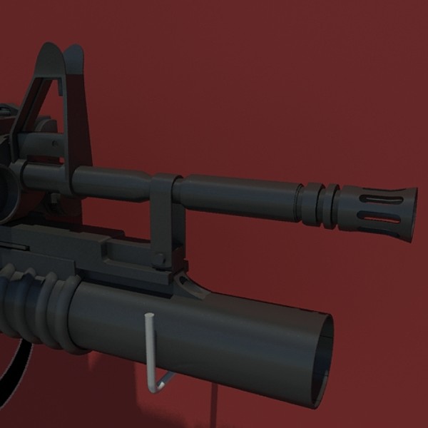 3d m4a1 acog grenade - M4A1 by SuIXo