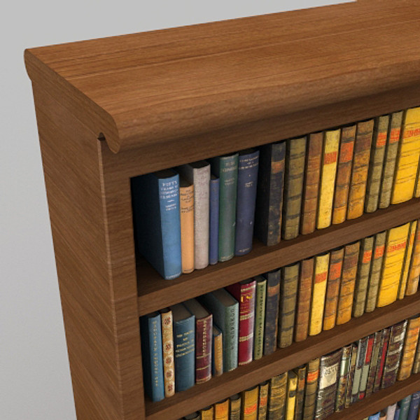 3d max bookcase books - Bookcase by scripter