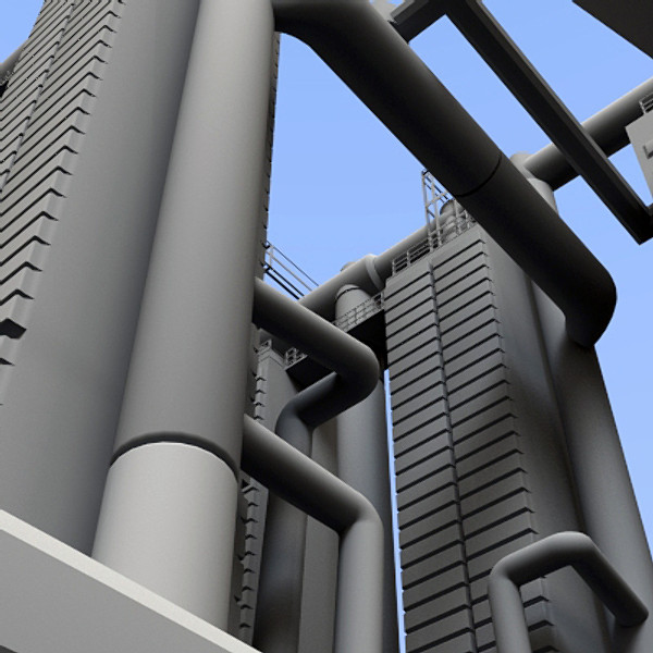 3d factory structure model - Factory by scripter