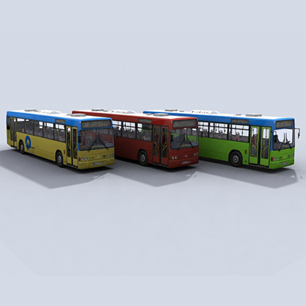3d model urban bus - Urban Bus 1 by papillon