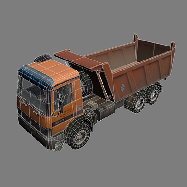 dump truck 3d model - Dump Truck 1 by papillon
