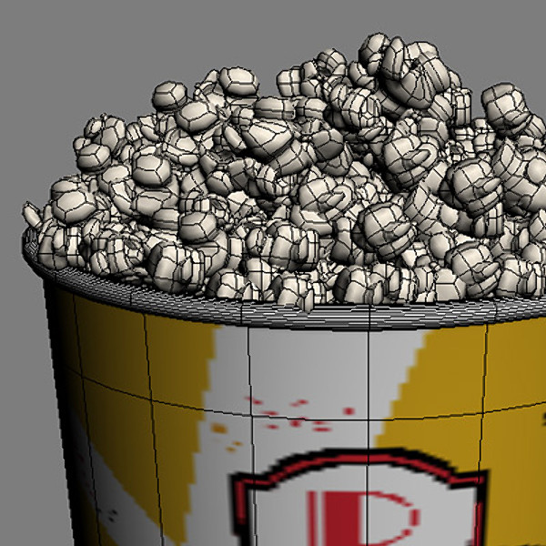3d pop corns model - Popcorns 02... by coboide