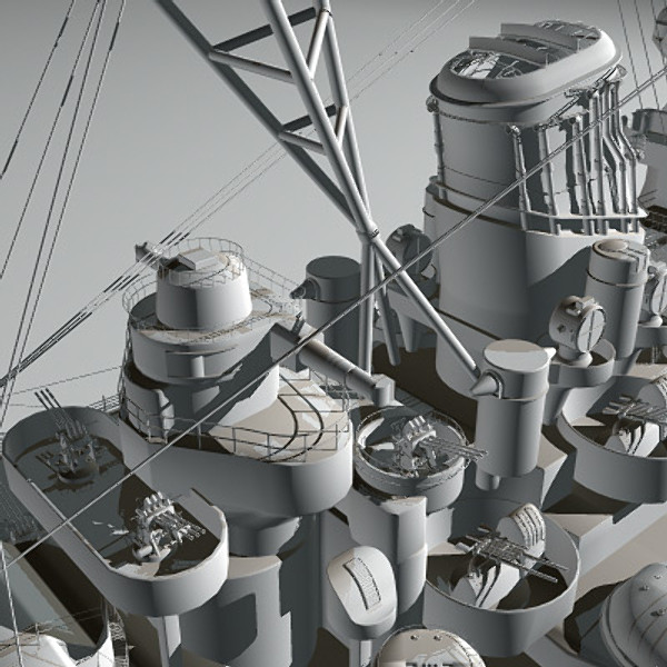 3d japanese battleship yamato navy ship - YAMATO battleship Huge model by earth art