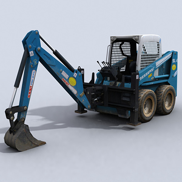 3ds max skidsteer loader - Skidsteer 1 by papillon