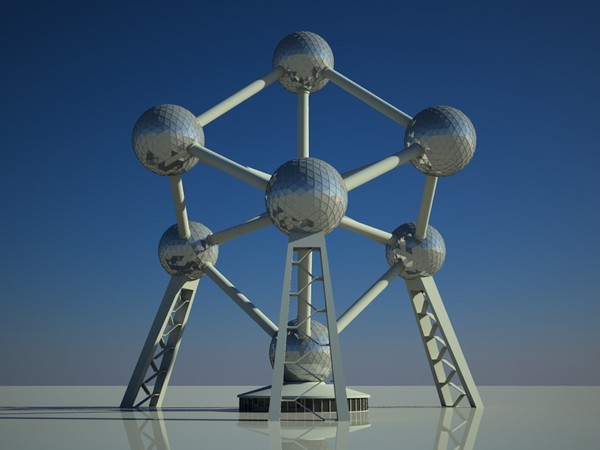3d atomium building landmark model - Atomium by yusuf joher taherali