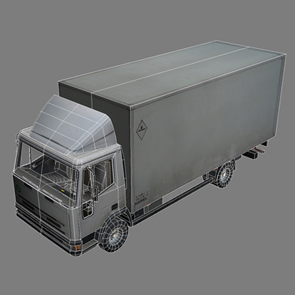 small transport truck 3d model - Small Transport Truck 1 by papillon