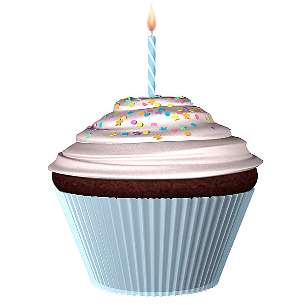 3d model cupcake celebration cake - Celebration Cupcake by Hystoria