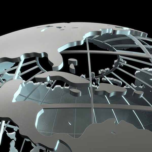 3d caged globe model - Framed Globe by Marketing Arts Group