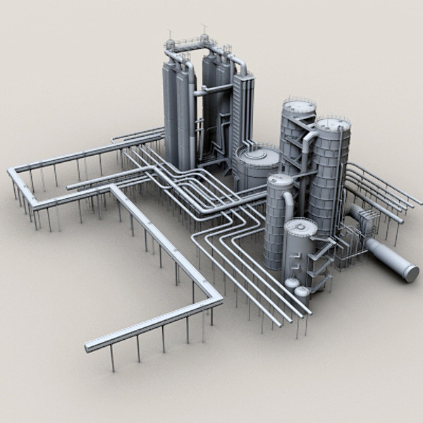 3d factory structure model - Factory by scripter