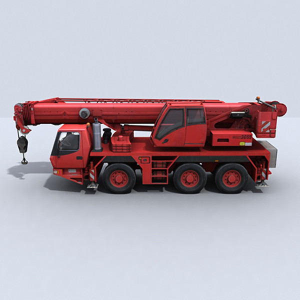 crane truck 3d model - Crane Truck 1 by papillon