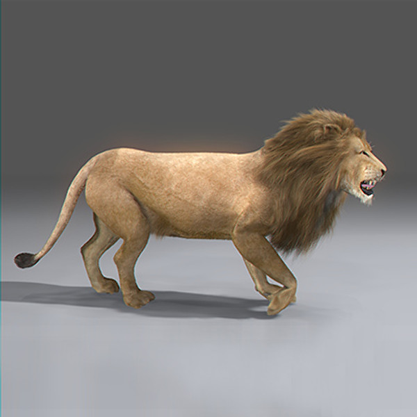 3ds max lion fur - Animated Lion... by NONECG