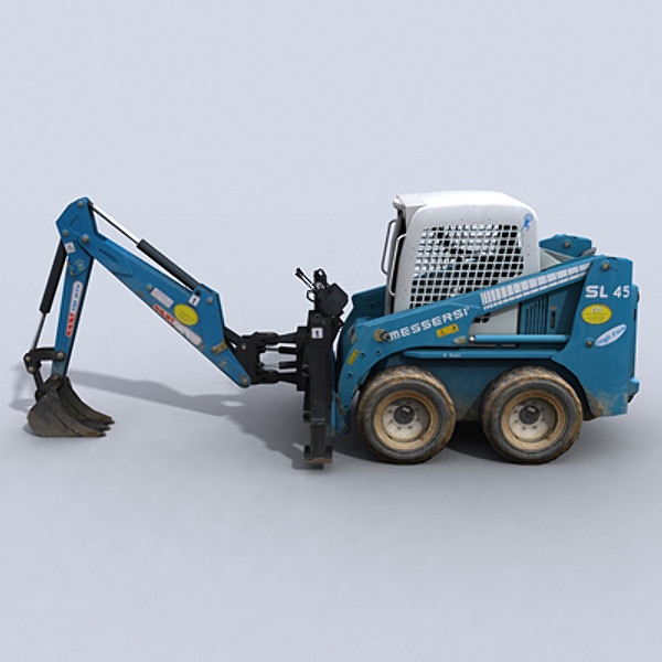 3ds max skidsteer loader - Skidsteer 1 by papillon