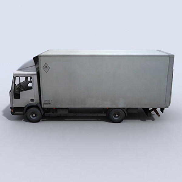 small transport truck 3d model - Small Transport Truck 1 by papillon