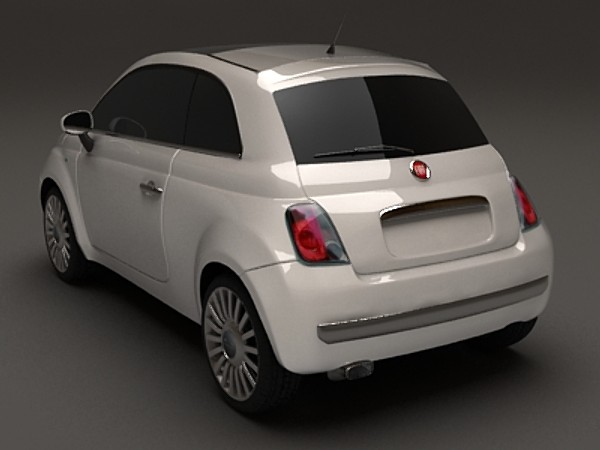 3d new fiat 500 car model - Fiat 500 by fabelar