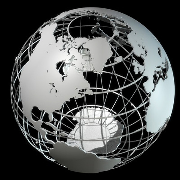 3d caged globe model - Framed Globe by Marketing Arts Group