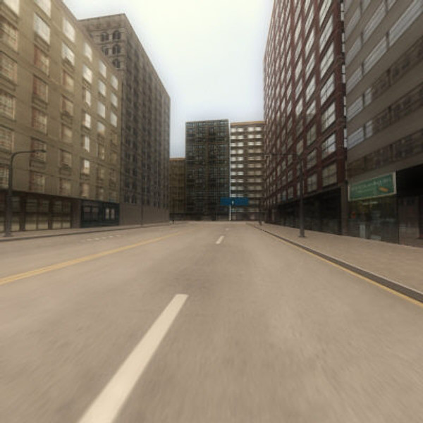 3d city scene street model - lowpoly city_01.zip by Ecleposs