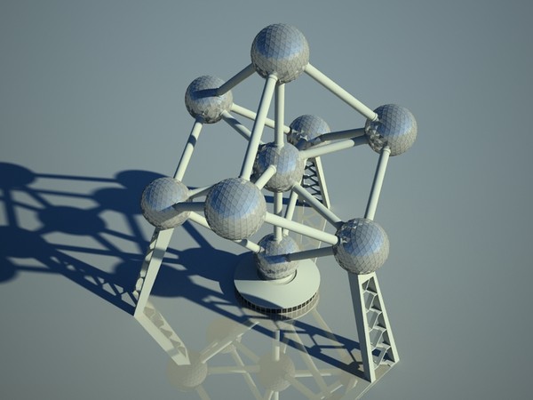 3d atomium building landmark model - Atomium by yusuf joher taherali