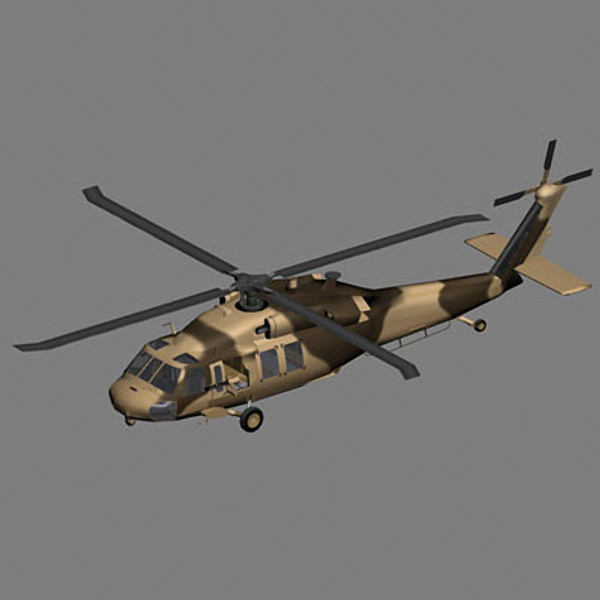 army blackhawks helicopter 3d model - UH60A_BLACKHAWK_ES.ZIP by Electric Shed