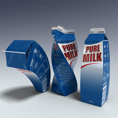 litre milk carton 3d model - Milk Carton - 1 litre by Adam Walker Film