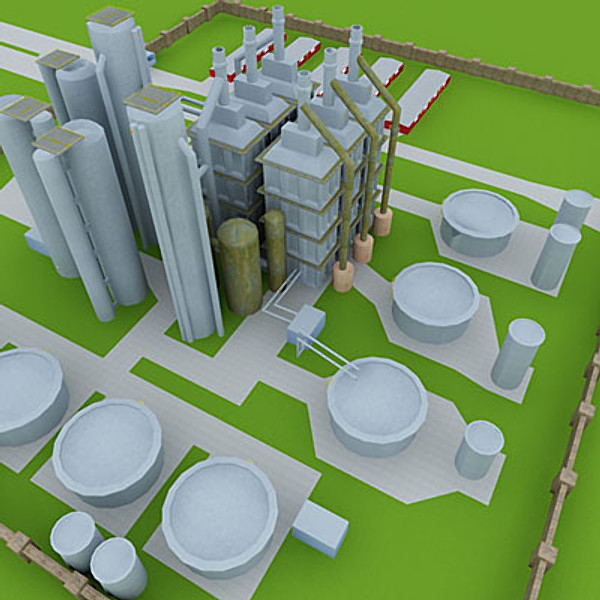 industrial complex 3d model - Factory complex II by QLEE