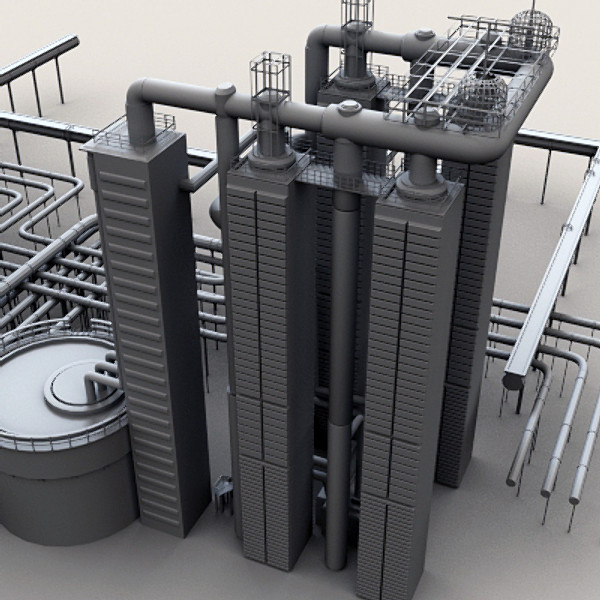 3d factory structure model - Factory by scripter
