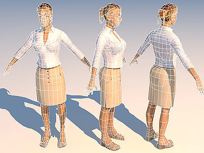 maya character casual girl 08 - Casual 08 Girl... by XTRUSION
