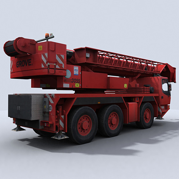 crane truck 3d model - Crane Truck 1 by papillon