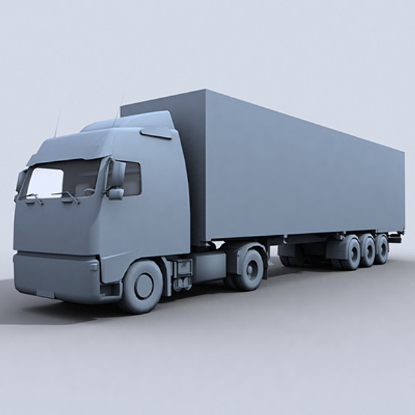 intermodal container truck 3d model - Container Truck 2 by papillon
