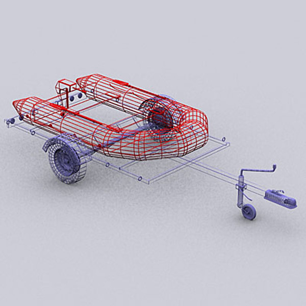 3ds dinghy trailer - Dinghy & Trailer by QLEE
