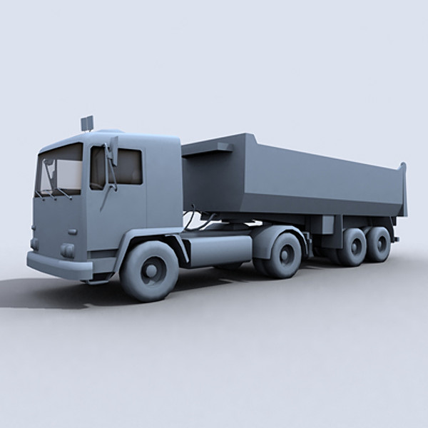 3d model dump truck 2 - Dump Truck 2 by papillon
