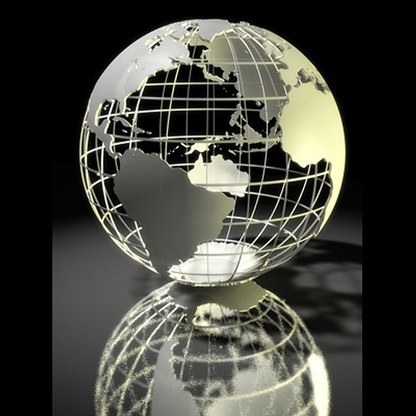 3d caged globe model - Framed Globe by Marketing Arts Group